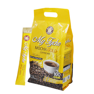 韩国进口咖啡麦蒂卡摩卡三合一速溶咖啡不含反式脂肪酸小黄条袋装