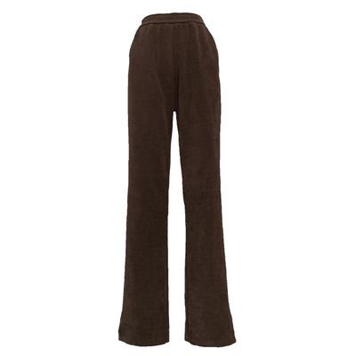 开叉灯芯绒窄版阔腿裤雪尼尔直筒