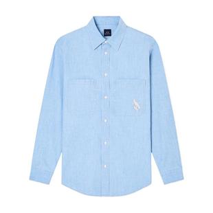 ARMANI EXCHANGE/阿玛尼秋冬新款男美式纯棉牛仔外套式衬衫上衣