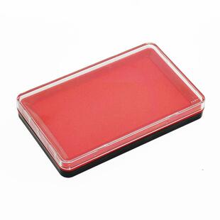 大号长方形红色蓝色黑色速干印台油性可按手指印印章专用印泥快干