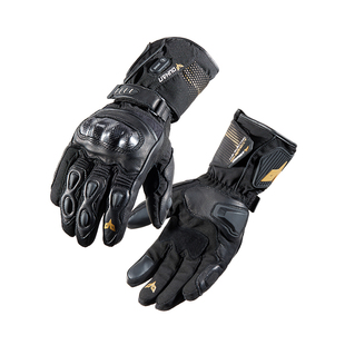 杜汉电加热摩托车碳纤维手套机车骑行真皮防水男冬季防风保暖发热