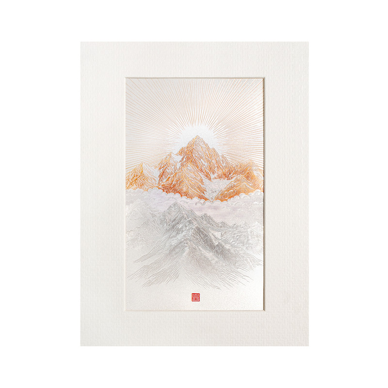 皇城工坊日照金山非遗银雕画