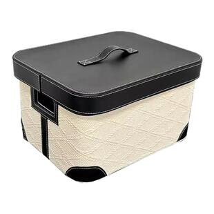 高级感收纳箱零食玩具小杂物车载后备箱副驾驶收纳筐整理箱储物箱