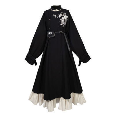 拟梦国风圆领袍帅气潮流春秋酷飒