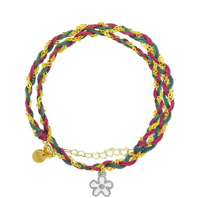 AWE圣诞节送女友叠戴小花手绳女