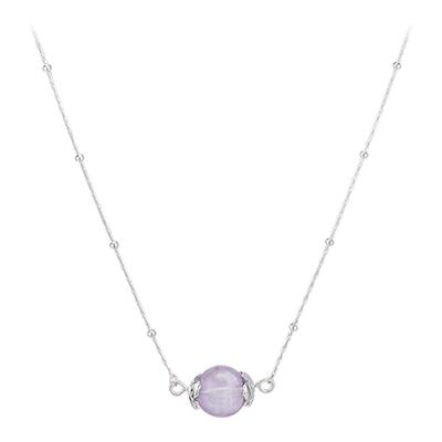 邱园｜虞美人紫水晶能量锁骨链