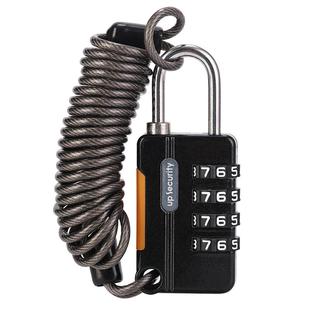 头盔防丢钢丝绳密码锁更衣储物柜箱包密码挂锁自行车篮密码锁头
