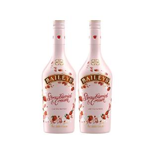 【进口 】爱尔兰百利甜酒力娇酒草莓奶油味700ml*2利口酒调饮酒