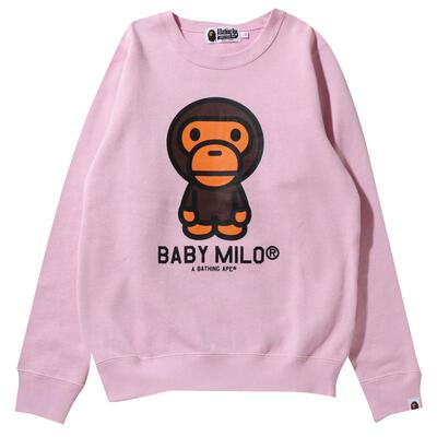 bape女装春夏字母印花圆领卫衣