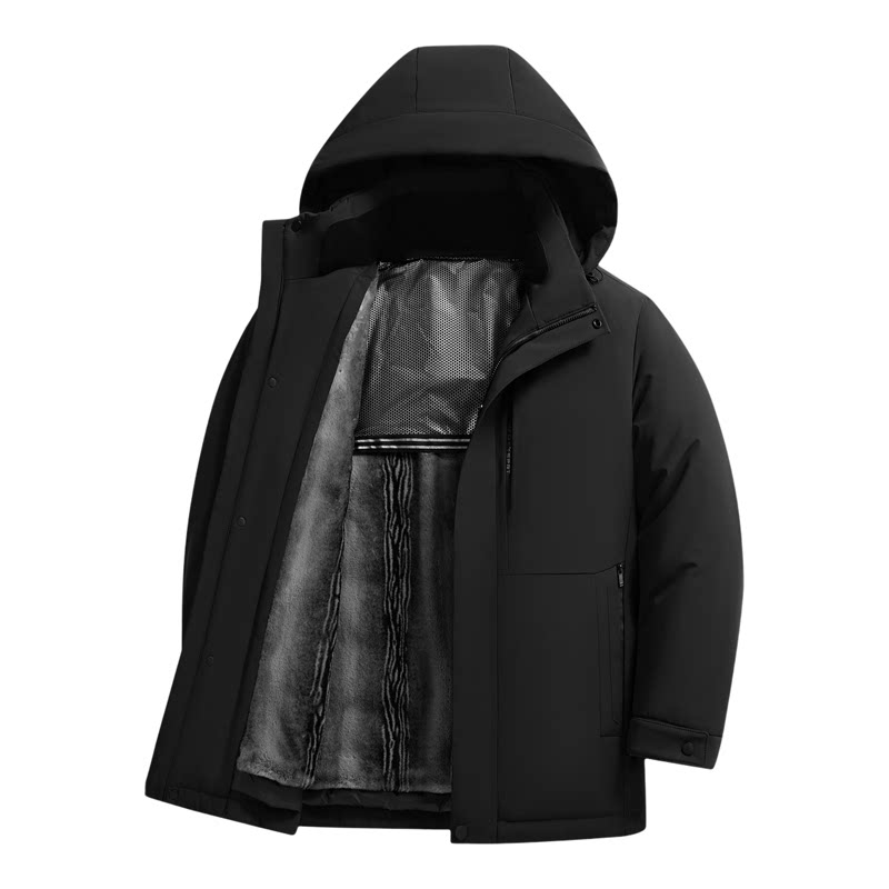 南极人中老年羽绒服男爸爸冬季新款可拆卸内胆加厚保暖中长款外套