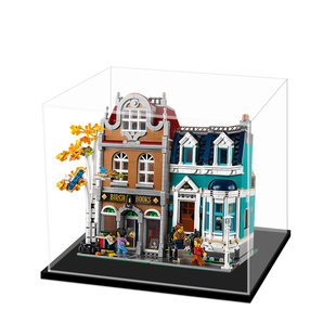 适用乐高10270欧洲风情书店积木防尘罩手办盒亚克力透明展示盒