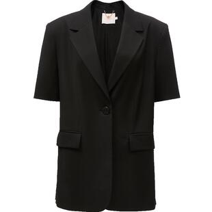 Vero Moda奥莱西服外套女夏季新款百搭纯色短袖通勤气质上衣流行