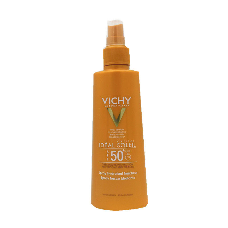 Vichy薇姿清爽身体防晒喷雾SPF50面部可用200ml28年水状防晒乳