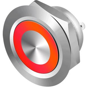 12 16 19MM微动按钮自复位轻触常开防水微行带灯短款金属按钮开关