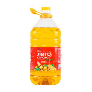 红色夏日俄罗斯进口一级大豆油4.6L精炼家用优质清香非转基因豆油