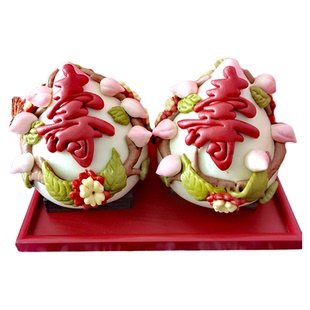 祝寿馒头寿桃过寿福如东海花饽饽中式传统蛋糕纯手工福字花馍生日