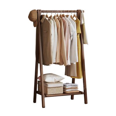 春夏推荐！顾家实木衣帽架可折叠