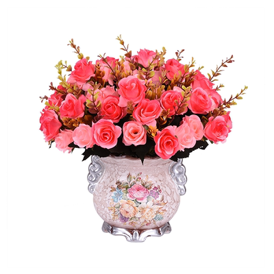 高档假花欧式客厅花艺餐桌摆件