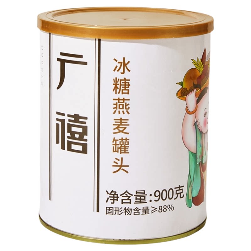 广禧优品冰糖燕麦罐头900g