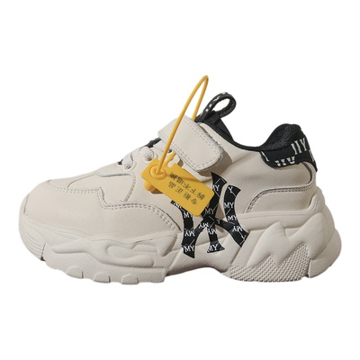 真皮儿童运动鞋2026春季款女童跑步鞋透气男童老爹鞋中大童小白鞋