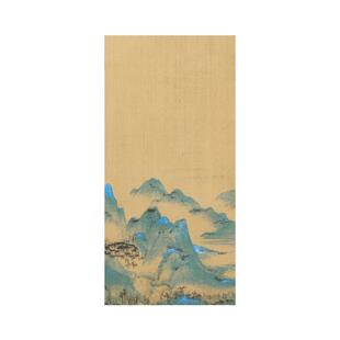 千里江山图宣纸信笺空白彩色蜡染手札小楷毛笔书法作品纸古风小品软笔文创diy小纸条半生熟一笔笺花笺书签纸