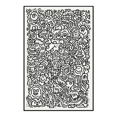 现代简约高级黑白灰客厅装饰画抽象玄关挂画卧室床头挂画无框壁画