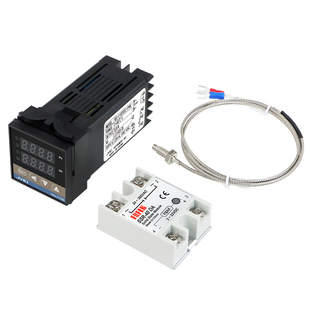 REX-C100温控器套装三四件套SSR-40DA固态继电器螺钉感温线散热座