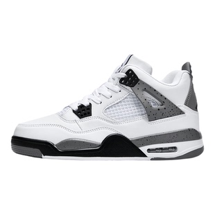 aj4白水泥男鞋女鞋AJ312玲娜贝尔新款儿童学生气垫运动篮球板鞋男