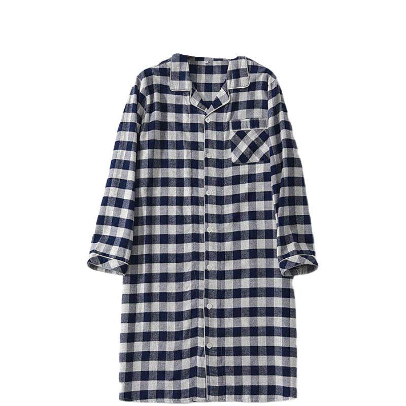 春秋保暖纯棉男女睡裙睡袍家居服