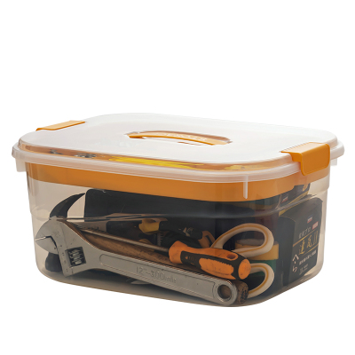 工具收纳箱家用五金零件螺丝收纳盒塑料工具箱纹绣美发杂物整理箱