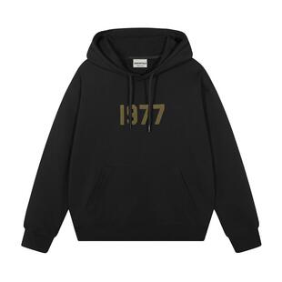 ESSENTIALS MOVIE官方卫衣男1977连帽卫衣秋冬情侣高街加绒外套潮