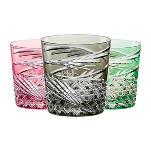 KAGAMI江户切子进口酒杯水晶玻璃洋酒杯威士忌杯舞踊