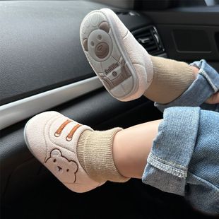 子春秋0 10月不掉防滑布鞋 1岁软底学步男女宝宝鞋 8冬 袜3 婴儿鞋