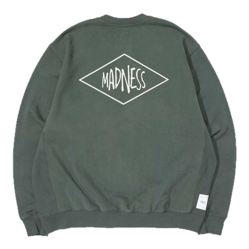 MADNESS CREW SWEATER 纯色印花春秋款圆领套头卫衣 余文乐