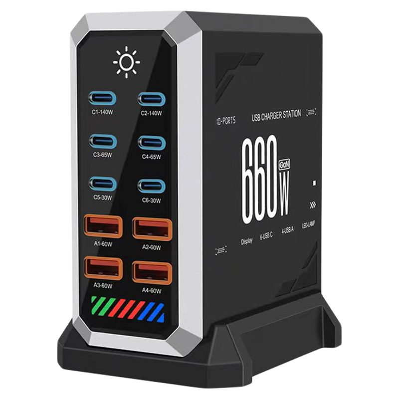 660W氮化镓GaN智能充电器PD140W