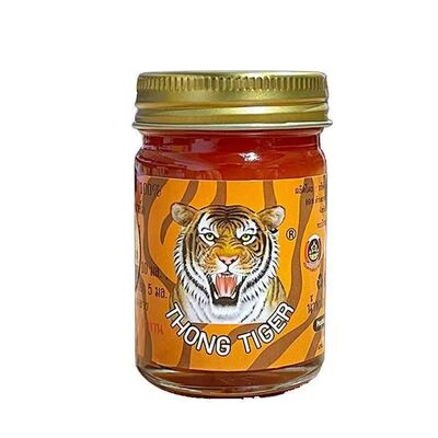 泰国金老虎膏thongtiger原装正版脚扭伤老虎油软膏泰国老虎膏