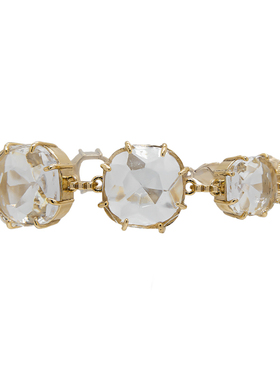 LAMUANA Artdeco复古果冻切割钻芒星系列小众设计感白钻手链94812