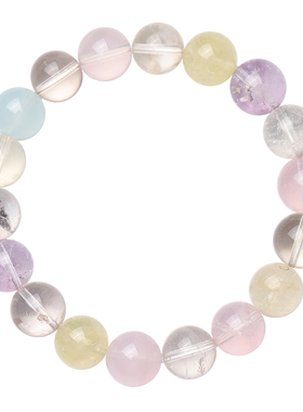 紫晶粉晶白水晶海蓝宝黄水晶手链