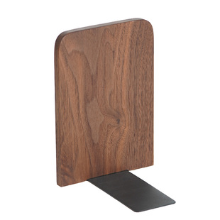 简约实木书立书本桌面收纳复古木制书挡板书架原木立架黑胡桃木置物架木质创意学生用