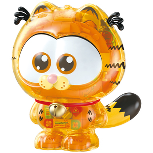 费米积木加菲猫正版授权拼装积木加菲猫玩偶手办桌面摆件玩具