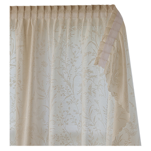 免打孔安装魔术贴纱帘透光不透人窗帘法式2025新款飘窗阳台防晒沙