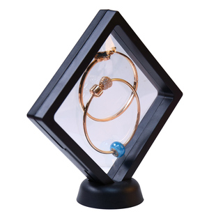 pe薄膜悬浮盒首饰架透明文玩手饰品手串收纳珠宝展示架包装收纳盒