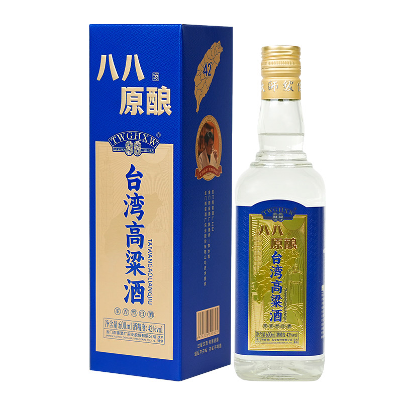 八八原酿台湾高粱酒42度浓香型白酒600ml/瓶盒装送礼纯粮食酒水