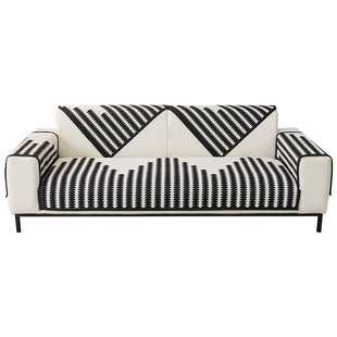 直排雪尼尔皮沙发垫子2025新款四季通用防滑套罩盖巾侧边扶手盖布