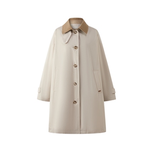 Eland衣恋棉衣女通勤长款舒适棉质棉服外套2026春季新款