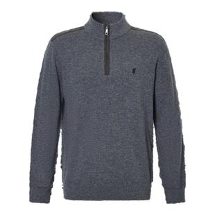 【100%绵羊毛】POLOWALK男士羊毛衫秋冬新款半拉链毛衣立领上衣男