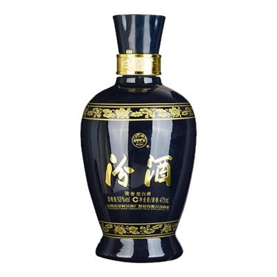 汾酒53度蓝汾475ml*2瓶高度清香型白酒粮食酒(送礼袋)