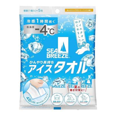 日本SEA BREEZE清凉湿巾全身用冷感湿巾解暑冰感提神降温冰巾