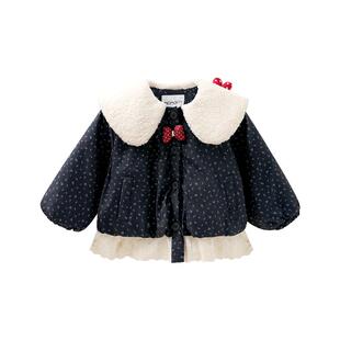 MOMOCO/玛米玛卡女童可爱外套2025冬季新款中大童洋气加厚保暖甜