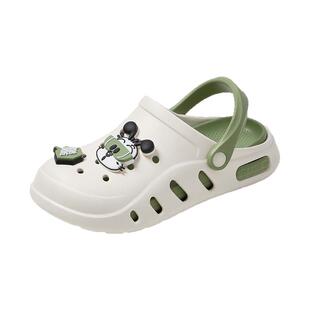 巴布豆儿童洞洞鞋男大童夏季2025新款沙滩女孩透气防滑外穿凉拖鞋